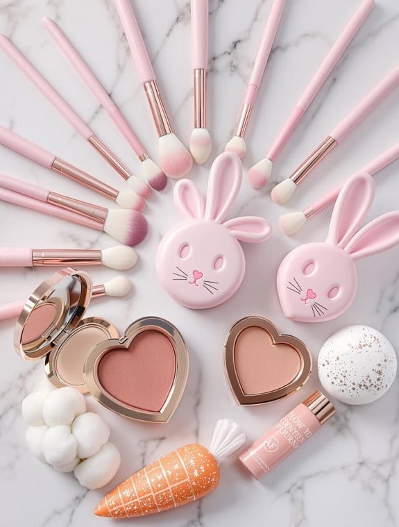 adorable bunny themed makeup products