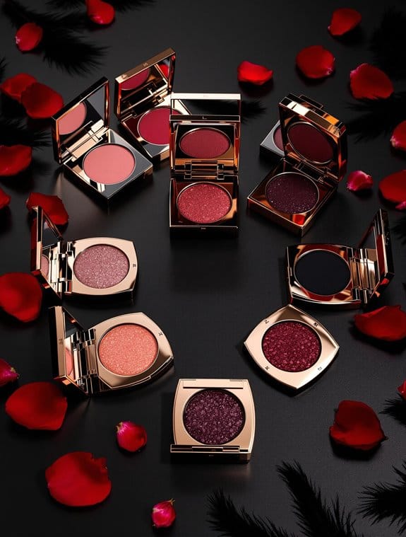dramatic red and black palettes