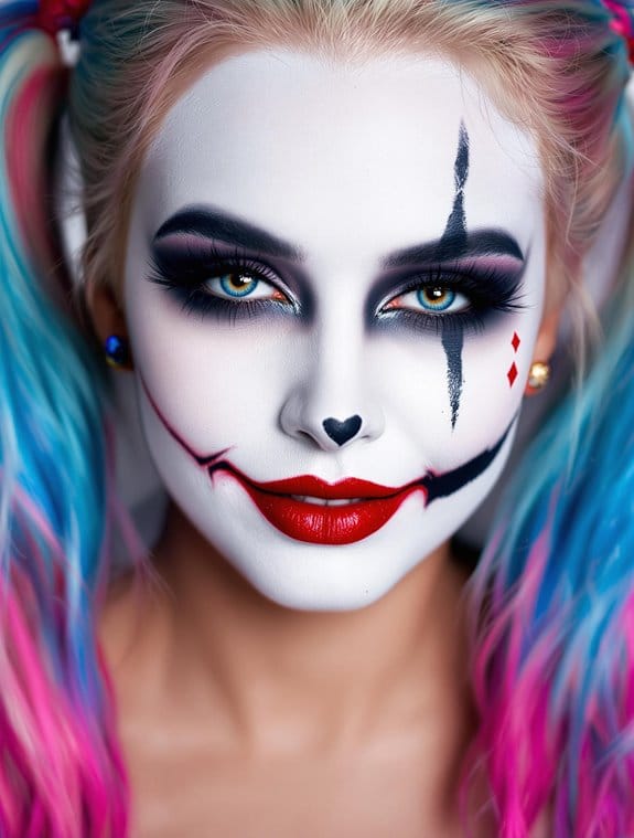 harley quinn halloween makeup ideas