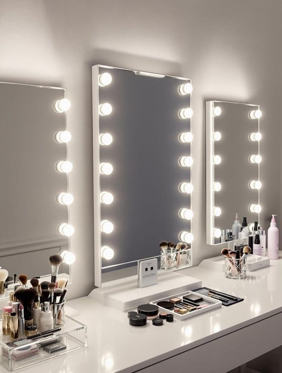 selecting a makeup mirror