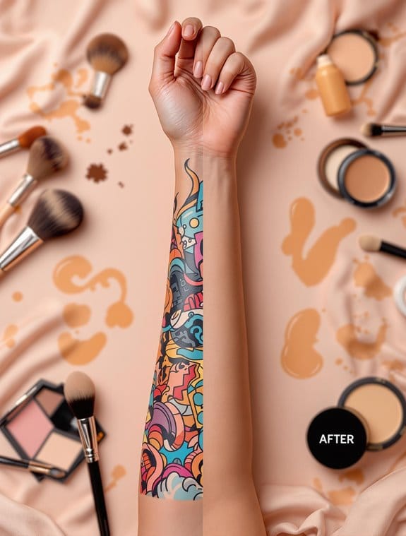 tattoo covering makeup selection