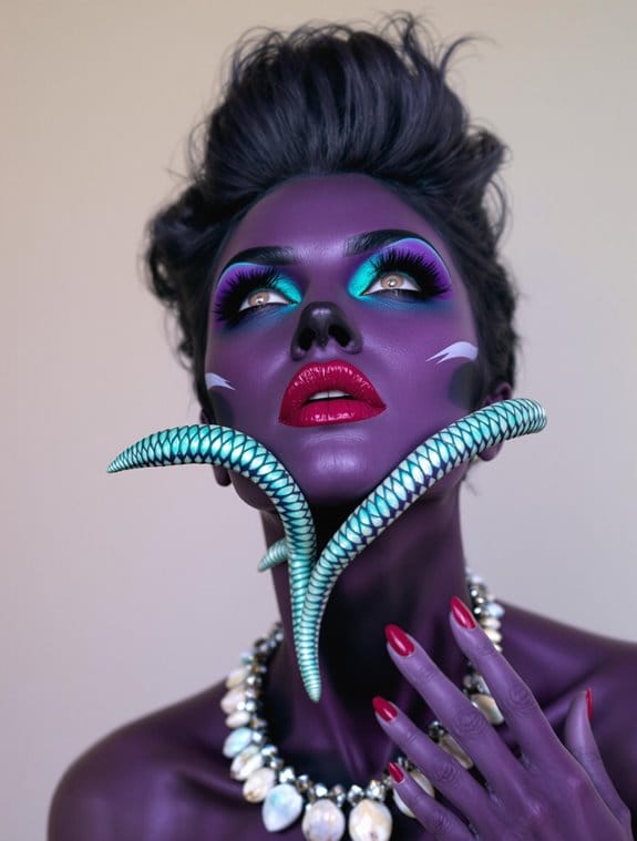 ursula inspired transformative makeup looks