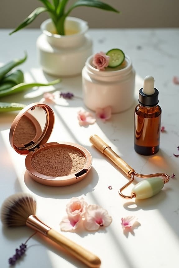 organic morning makeup routine