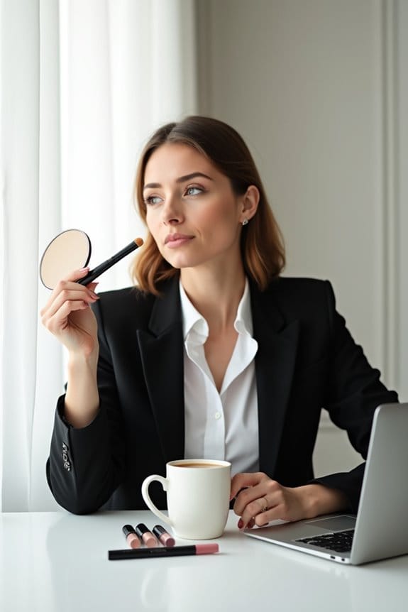 quick office makeup routine