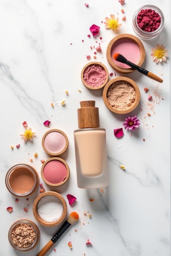 vegan cosmetics with plants